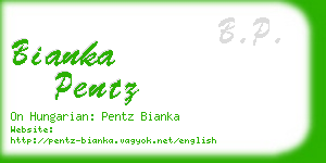 bianka pentz business card
